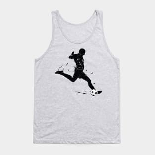 Soccer Player Kicking Soccer Ball Sports Tank Top